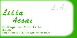 lilla acsai business card